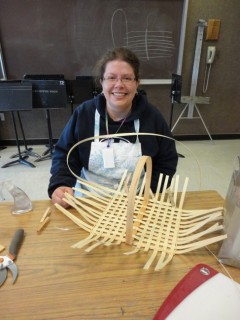Heather set up the base