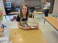 Shauna's basket is ready for staining