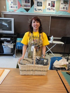 Monica's finished basket is already put to work!