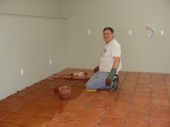 Grouting makes a mess